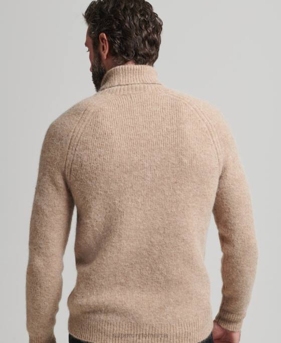 Superdry pulover din alpaca cu gât rulat îmbrăcăminte gri bărbați JX0Z1276