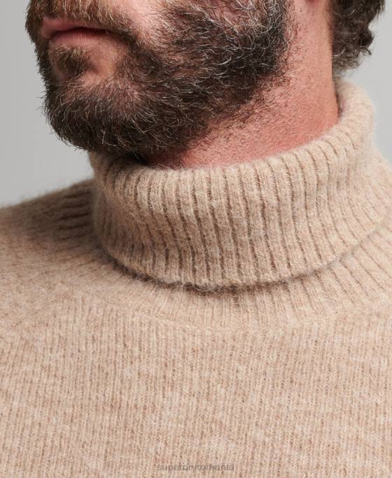 Superdry pulover din alpaca cu gât rulat îmbrăcăminte gri bărbați JX0Z1276