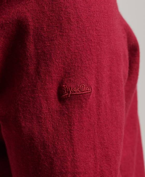 Superdry pulover din amestec vintage de cașmir din bumbac organic îmbrăcăminte roșu bărbați JX0Z5251