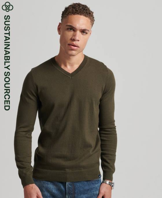 Superdry pulover din amestec vintage de cașmir din bumbac organic îmbrăcăminte verde bărbați JX0Z5254