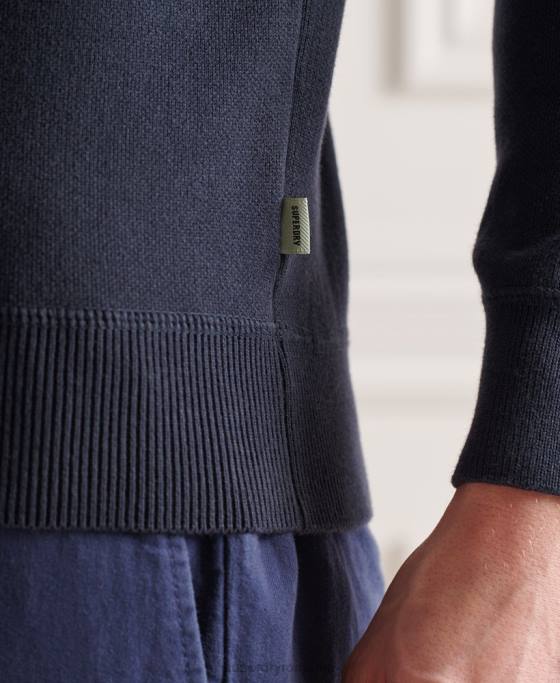 Superdry pulover din bumbac esențial îmbrăcăminte marina bărbați JX0Z1362