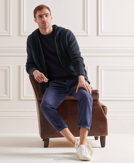 Superdry pulover din bumbac esențial îmbrăcăminte marina bărbați JX0Z1362