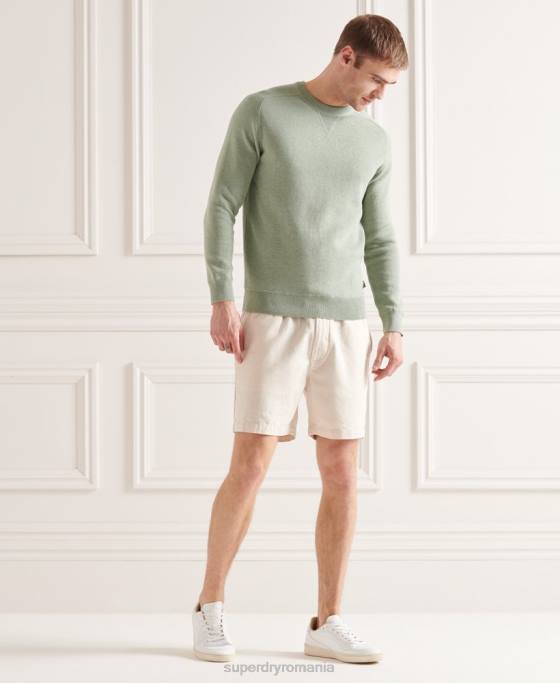 Superdry pulover din bumbac esențial îmbrăcăminte verde bărbați JX0Z1354