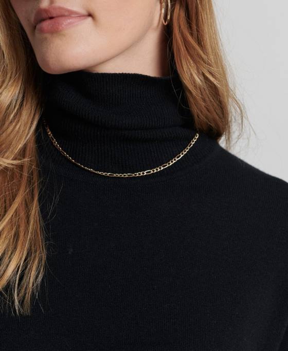 Superdry pulover din lana de miel cu gat rulat îmbrăcăminte negru femei JX0Z4029