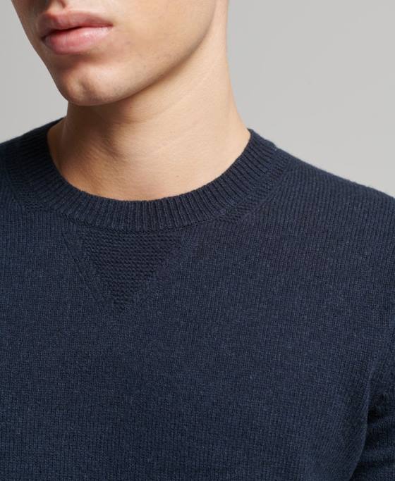 Superdry pulover din lana de miel îmbrăcăminte marina bărbați JX0Z5279