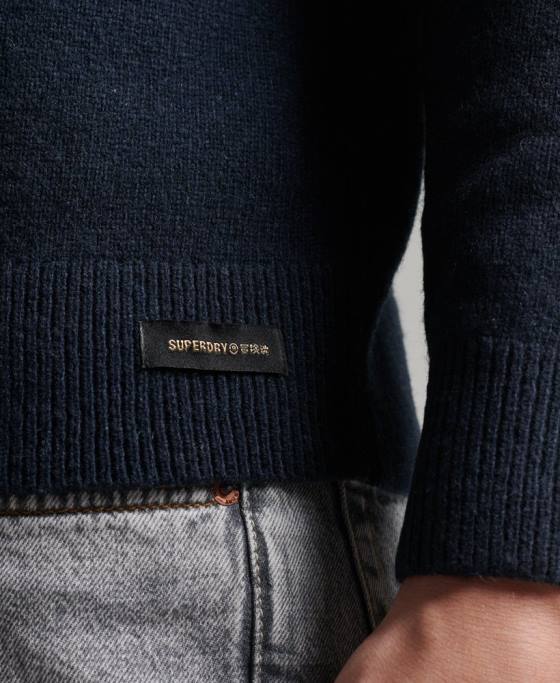 Superdry pulover din lana de miel îmbrăcăminte marina bărbați JX0Z5279