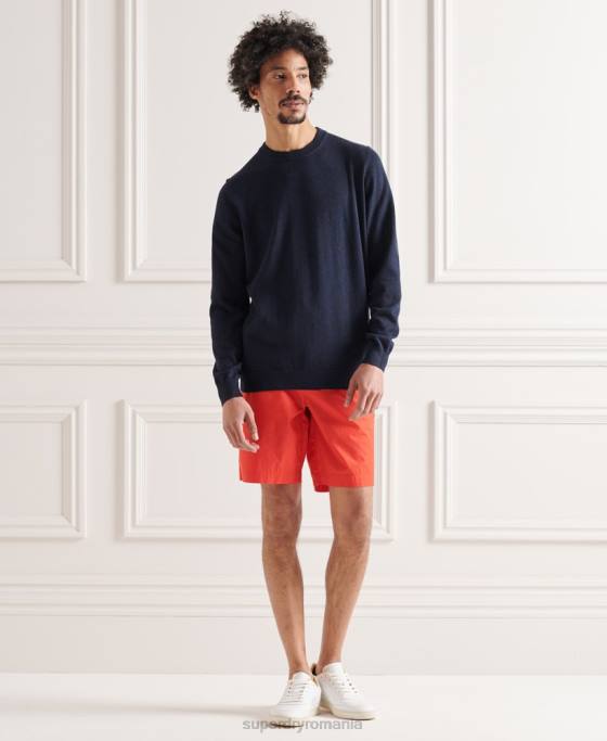 Superdry pulover din tricot echipaj coolmax îmbrăcăminte marina bărbați JX0Z1343