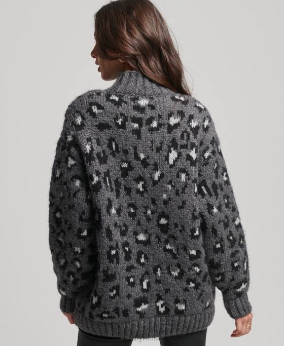 Superdry pulover din tricot moale îmbrăcăminte gri femei JX0Z3999