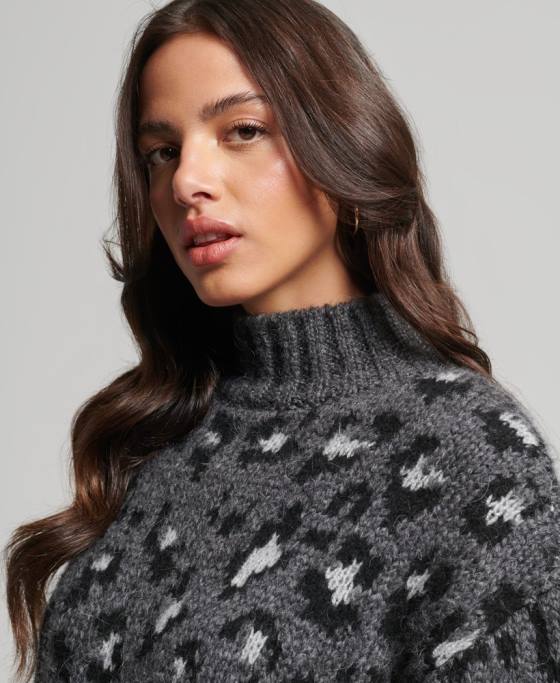 Superdry pulover din tricot moale îmbrăcăminte gri femei JX0Z3999