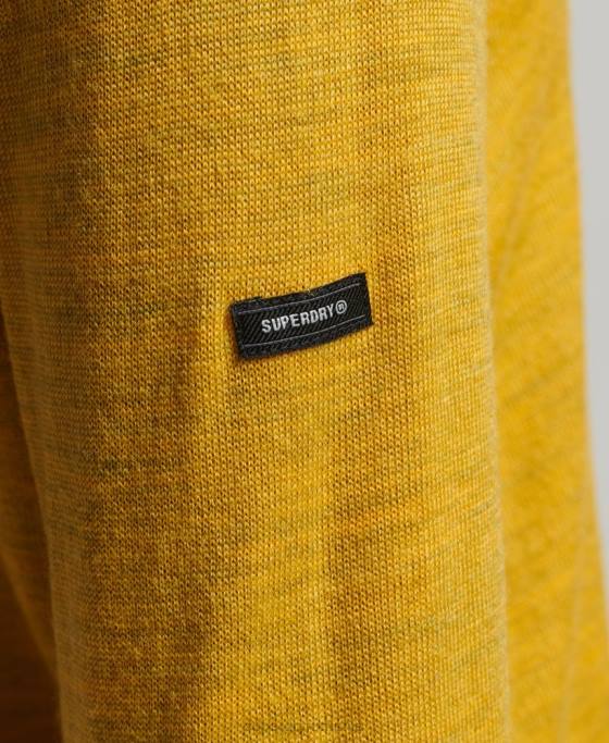 Superdry pulover studios loose fit merinos crew îmbrăcăminte galben femei JX0Z3998