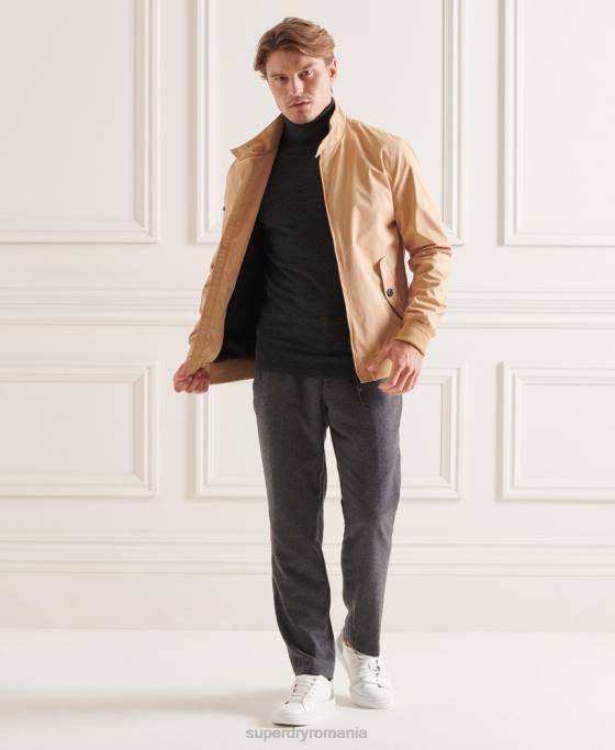 Superdry pulover studios merinos cu gât rulat îmbrăcăminte gri inchis bărbați JX0Z1326