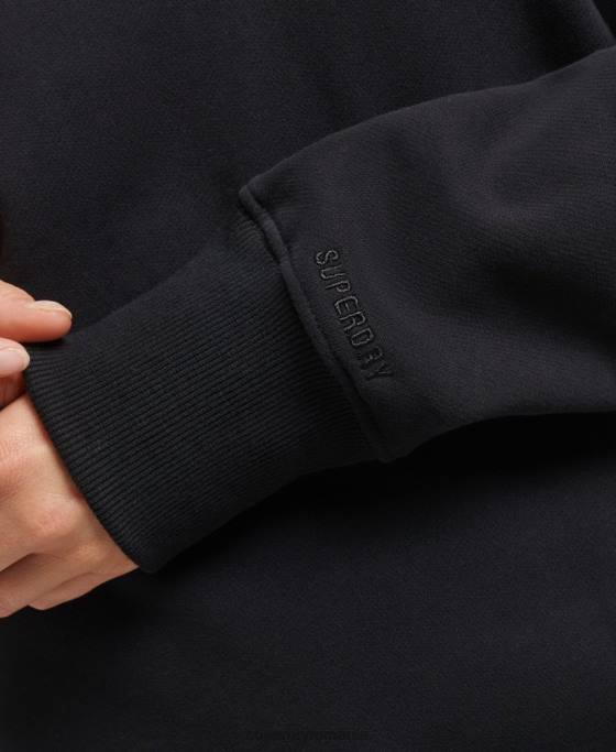 Superdry pulover supradimensionat cu aplicație cu logo îmbrăcăminte negru femei JX0Z5984