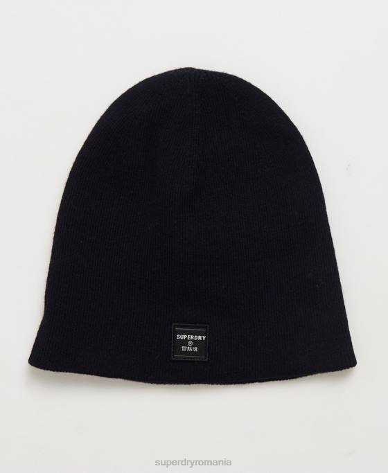Superdry pălărie beanie fină de lux accesorii marina bărbați JX0Z1880