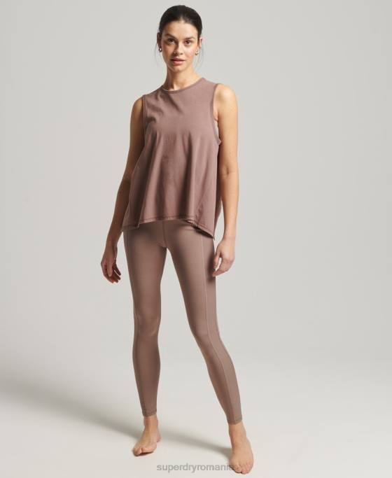 Superdry rezervor flex loose open back îmbrăcăminte maro femei JX0Z6332