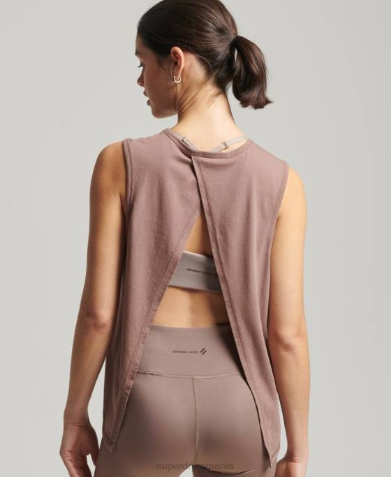 Superdry rezervor flex loose open back îmbrăcăminte maro femei JX0Z6332