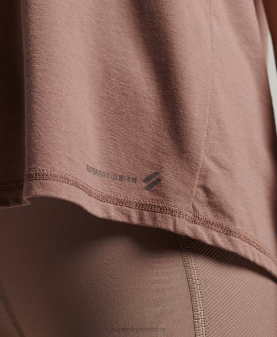 Superdry rezervor flex loose open back îmbrăcăminte maro femei JX0Z6332