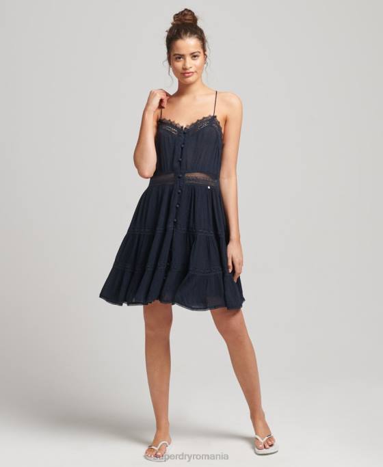 Superdry rochie alana cami îmbrăcăminte marina femei JX0Z2489