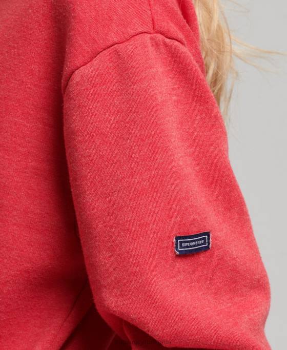 Superdry rochie clasica cooper îmbrăcăminte roșu femei JX0Z2553