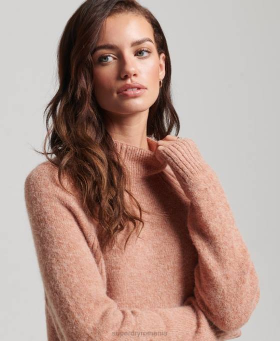 Superdry rochie cu guler îmbrăcăminte bej femei JX0Z2439