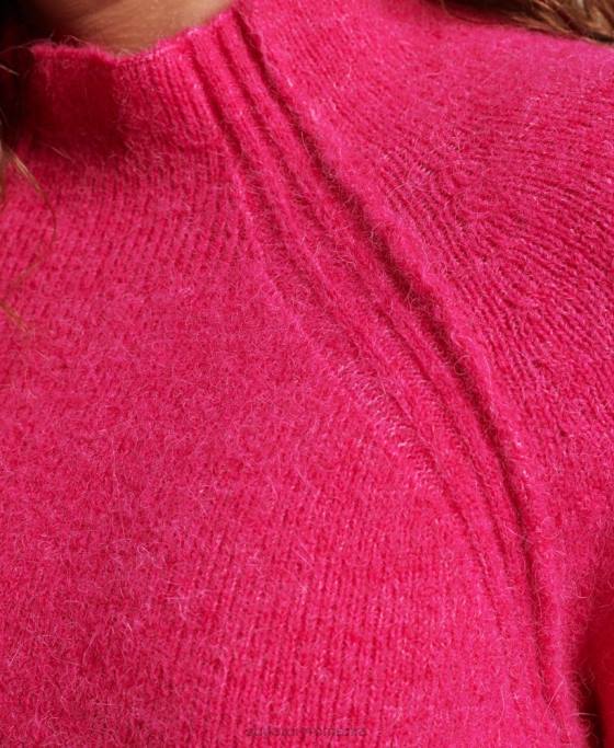 Superdry rochie cu guler îmbrăcăminte roz femei JX0Z2440