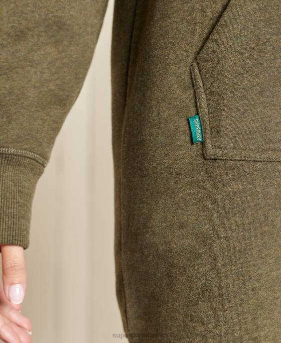 Superdry rochie cu hanoraș brodat cu logo vintage îmbrăcăminte kaki femei JX0Z2521