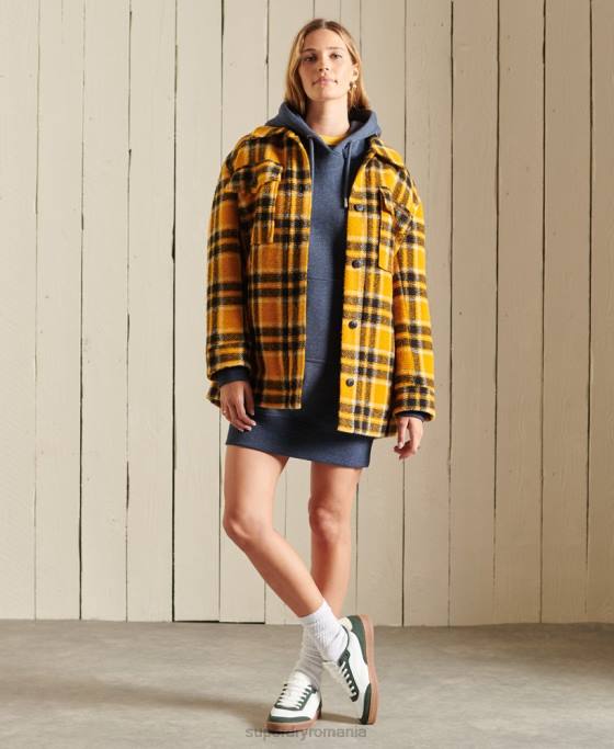 Superdry rochie cu hanoraș brodat cu logo vintage îmbrăcăminte marina femei JX0Z2516