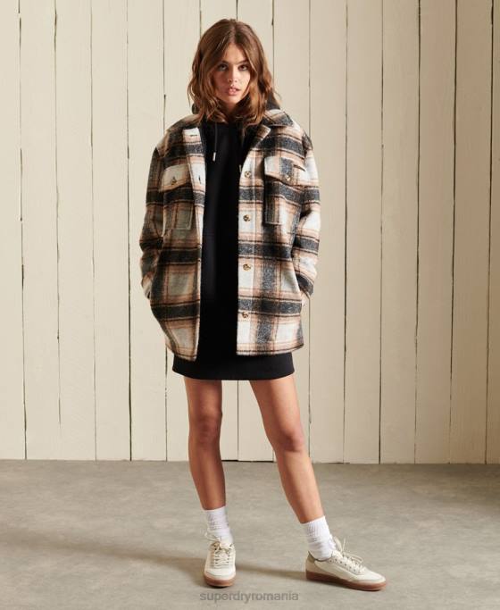 Superdry rochie cu hanoraș brodat cu logo vintage îmbrăcăminte negru femei JX0Z2532