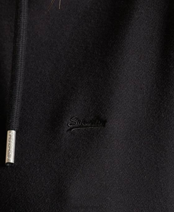 Superdry rochie cu hanoraș brodat cu logo vintage îmbrăcăminte negru femei JX0Z2532