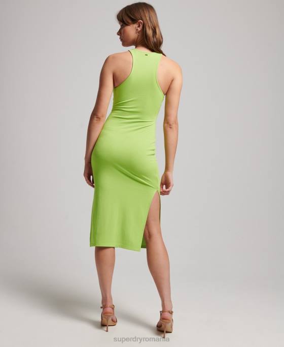Superdry rochie de curse din tricou îmbrăcăminte verde femei JX0Z2381