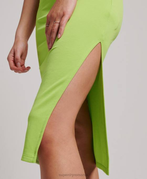Superdry rochie de curse din tricou îmbrăcăminte verde femei JX0Z2381
