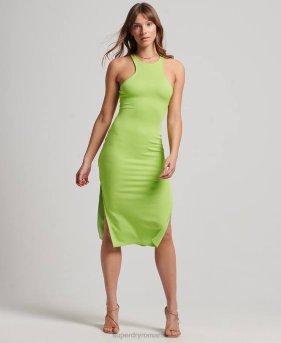 Superdry rochie de curse din tricou îmbrăcăminte verde femei JX0Z2381