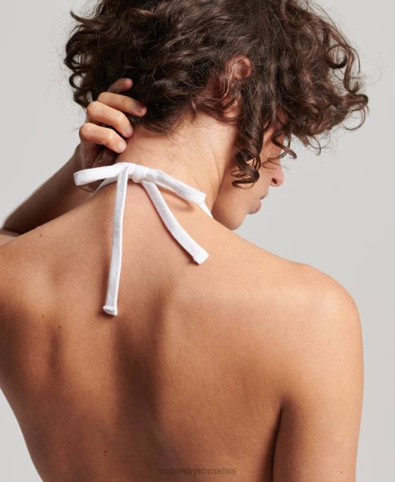 Superdry rochie de epocă cu gât halter îmbrăcăminte gri femei JX0Z2222