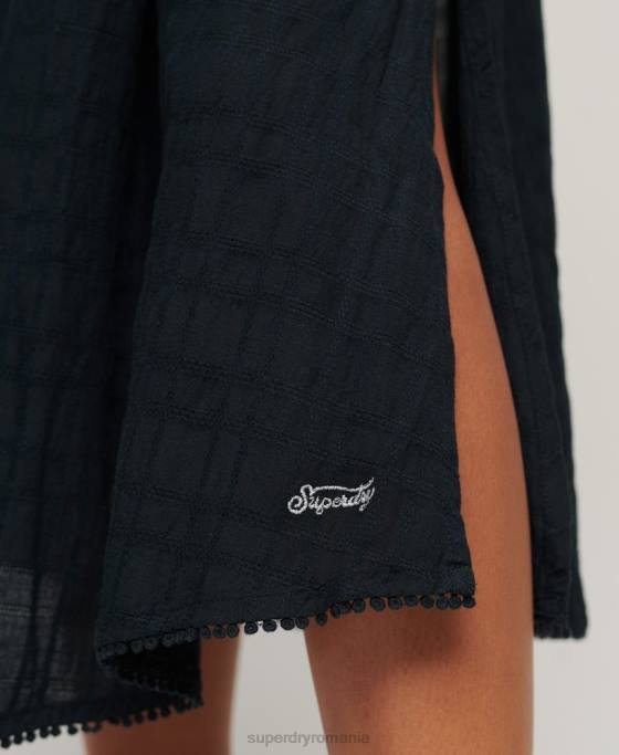 Superdry rochie de epocă lungă cami cu halter îmbrăcăminte marina femei JX0Z1986