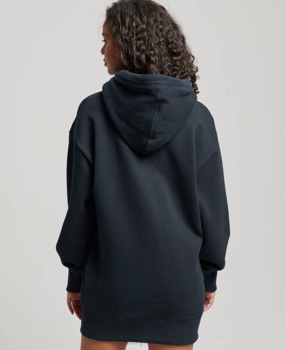 Superdry rochie de transpirație cu logo vintage brodat îmbrăcăminte marina femei JX0Z2432