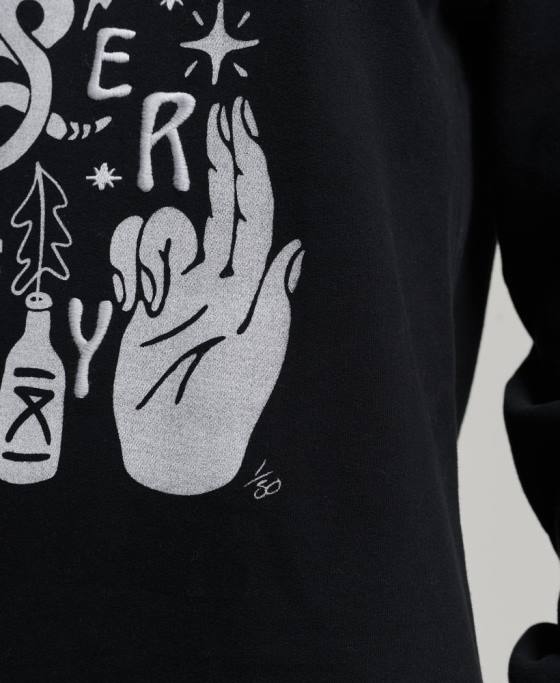 Superdry rochie hanorac popular nomade îmbrăcăminte negru femei JX0Z2542