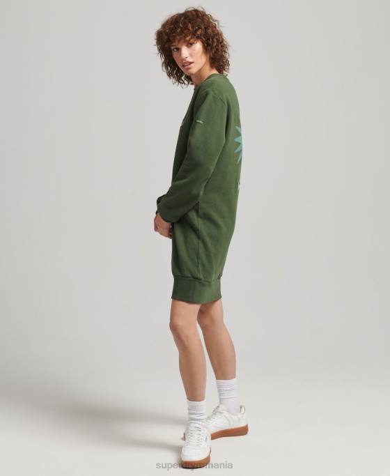 Superdry rochie hanorac popular nomade îmbrăcăminte verde femei JX0Z2534