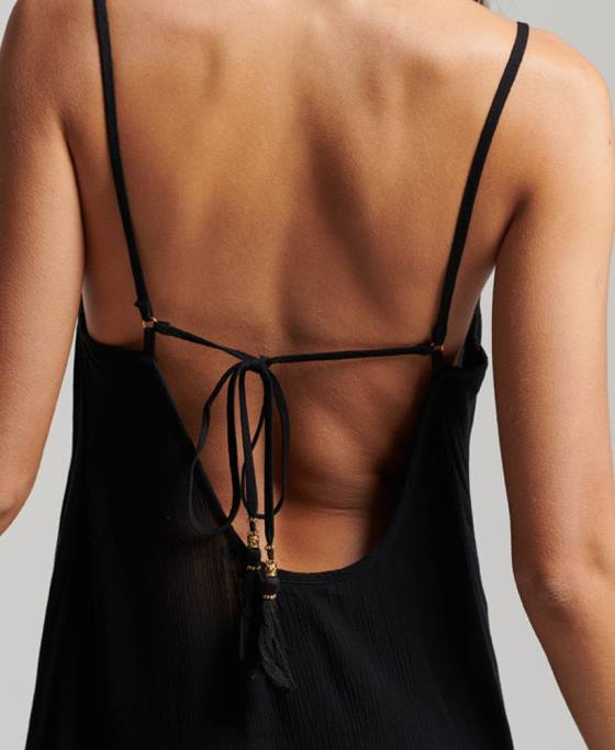 Superdry rochie lunga cami îmbrăcăminte gri inchis femei JX0Z2366