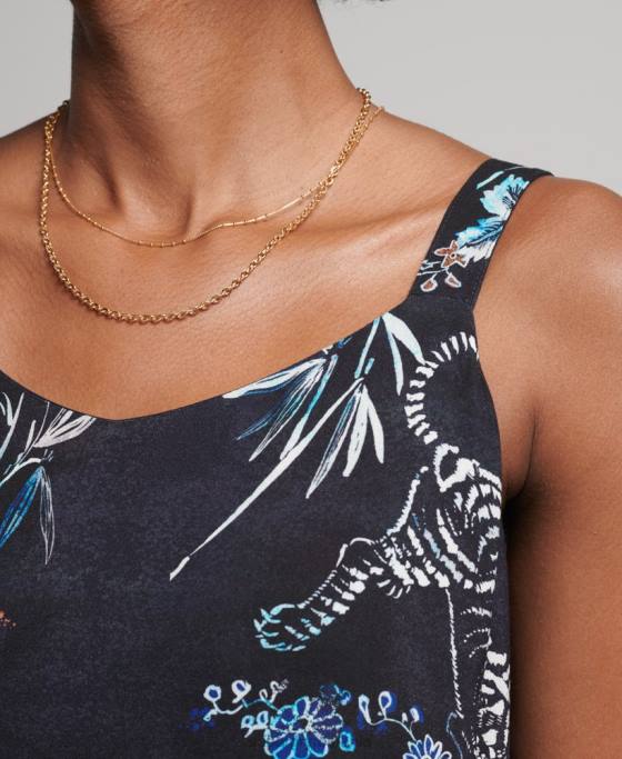 Superdry rochie maxi tesuta studios îmbrăcăminte marina femei JX0Z2528