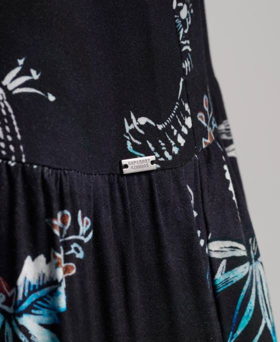 Superdry rochie maxi tesuta studios îmbrăcăminte marina femei JX0Z2528