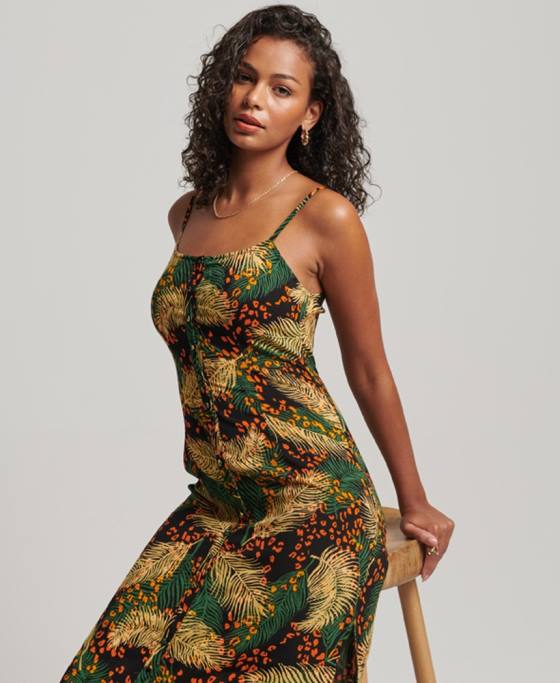 Superdry rochie midi cami cu nasturi imprimate îmbrăcăminte multi femei JX0Z2490