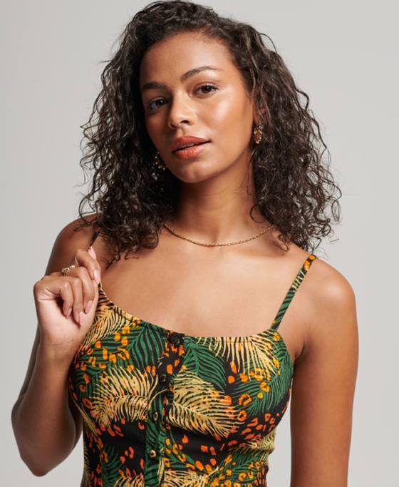 Superdry rochie midi cami cu nasturi imprimate îmbrăcăminte multi femei JX0Z2490