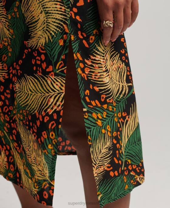 Superdry rochie midi cami cu nasturi imprimate îmbrăcăminte multi femei JX0Z2490