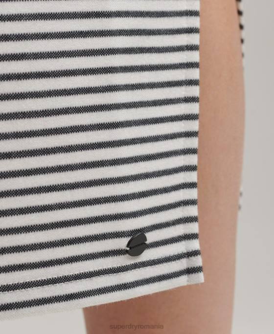 Superdry rochie midi cu bretele la spate îmbrăcăminte alb femei JX0Z2530