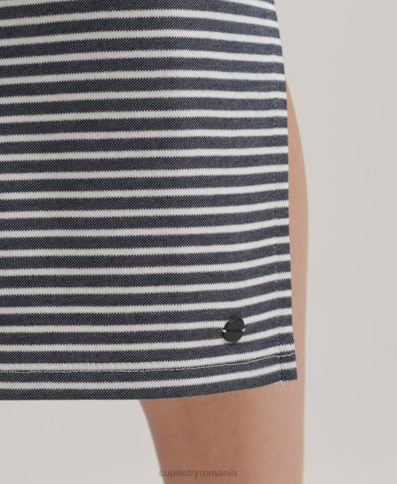 Superdry rochie midi cu bretele la spate îmbrăcăminte marina femei JX0Z2538
