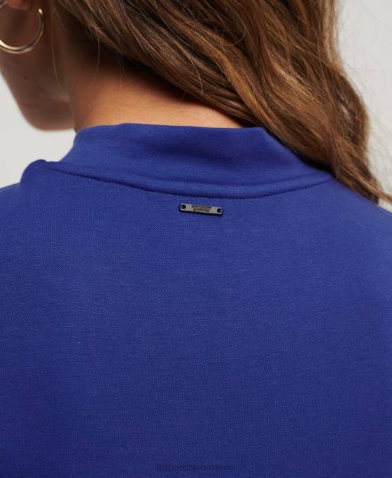 Superdry rochie mini cu linie a fără mâneci îmbrăcăminte albastru femei JX0Z2357