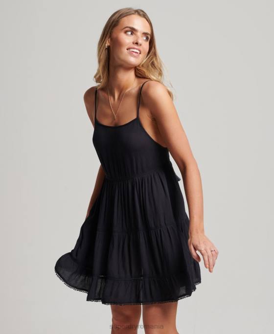 Superdry rochie mini de plajă îmbrăcăminte marina femei JX0Z2404