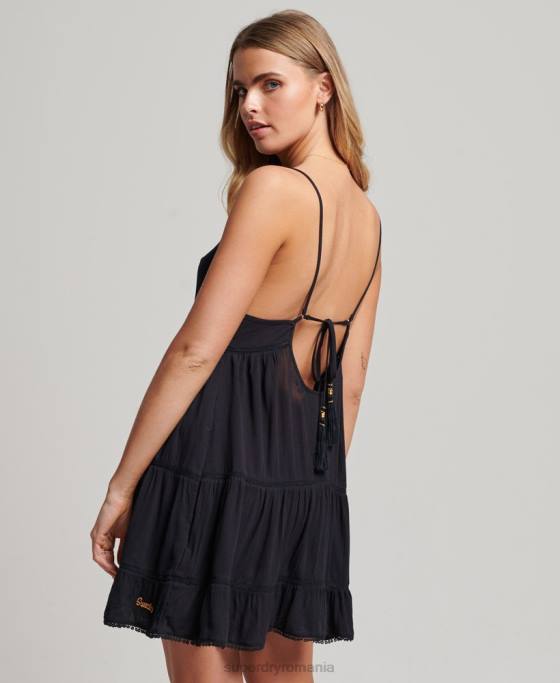Superdry rochie mini de plajă îmbrăcăminte marina femei JX0Z2404