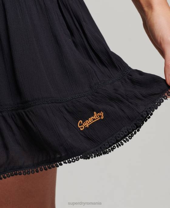 Superdry rochie mini de plajă îmbrăcăminte marina femei JX0Z2404