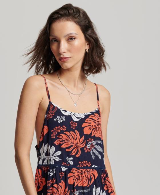 Superdry rochie mini de plajă îmbrăcăminte marina femei JX0Z2417