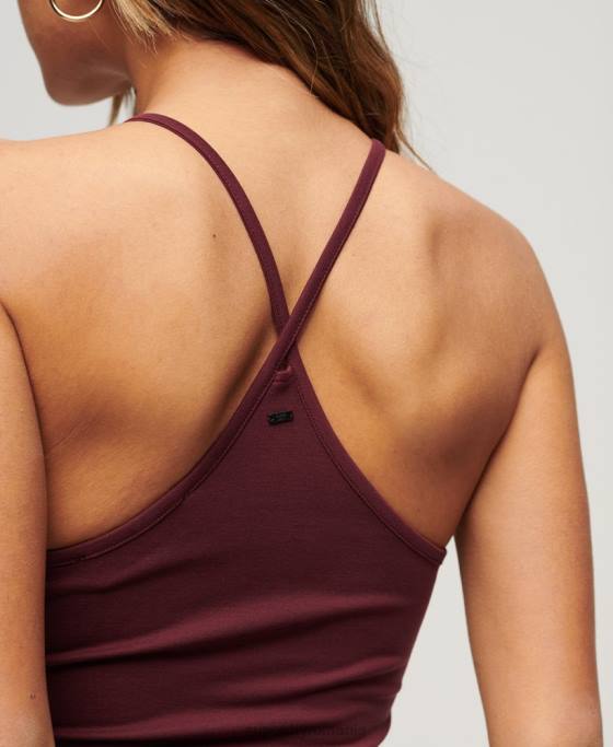 Superdry rochie mini din jerseu cu bretele îmbrăcăminte Violet femei JX0Z2420